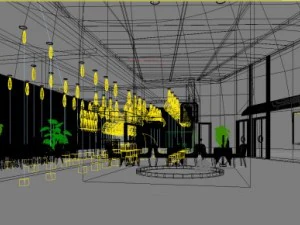 restaurant space 044 3D Model