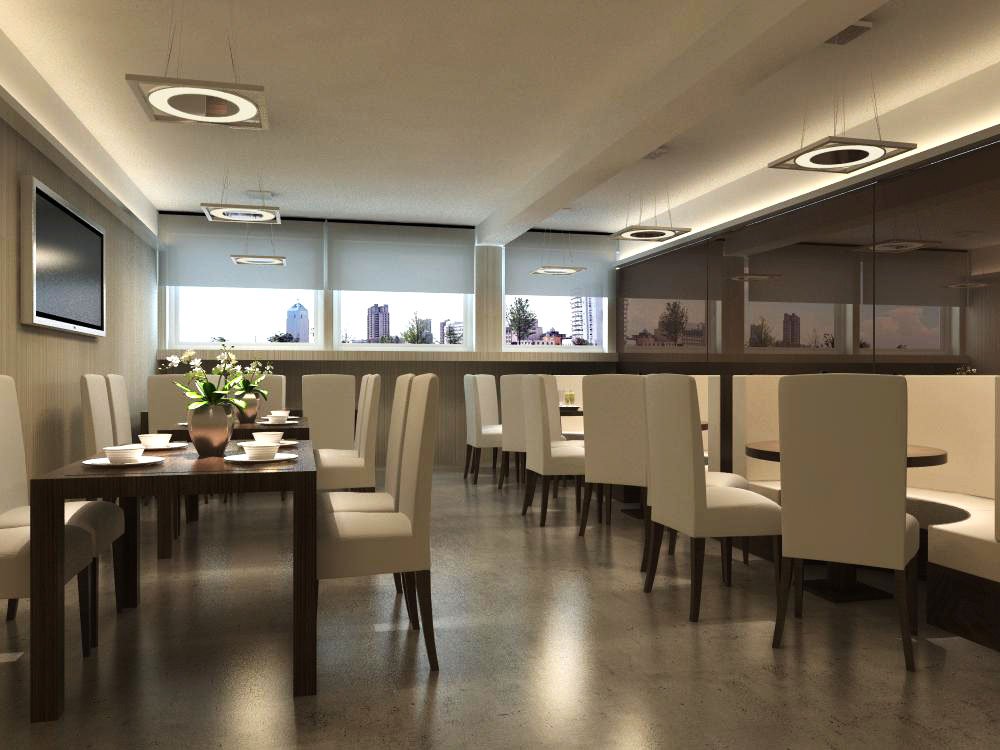 Restaurant space. Вытяжка большая в ресторан 3d model. Restaurant fbx.