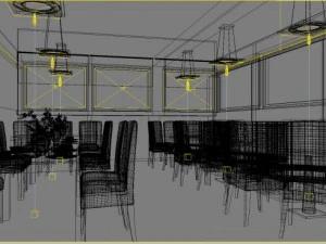 restaurant space 042 3D Model