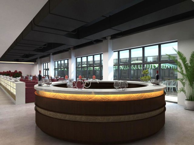 restaurant space 045 3D Model .c4d .max .obj .3ds .fbx .stl .blend 