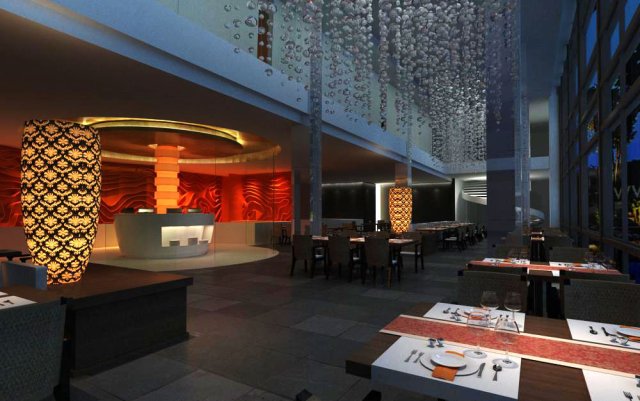 restaurant space 046 3D 模型 .c4d .max .obj .3ds .fbx .stl .blend 