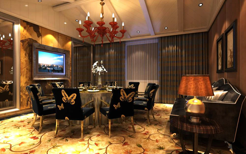 restaurant space 054 3D Model .c4d .max .obj .3ds .fbx .stl .blend 