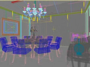restaurant space 054 3D Model