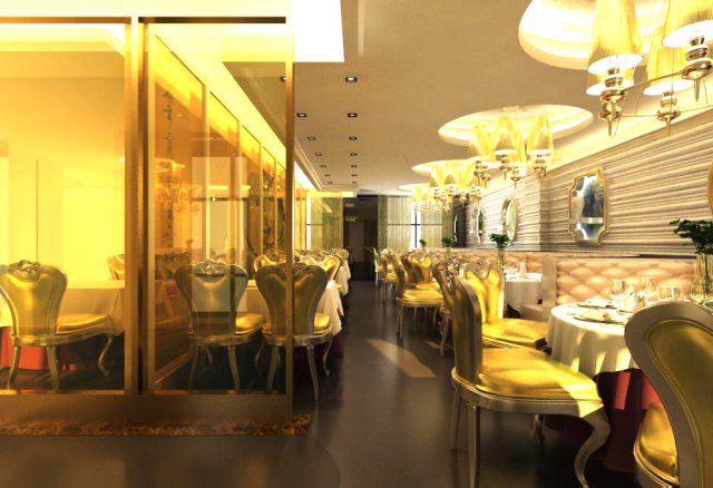 restaurant space 058 3Dモデル .c4d .max .obj .3ds .fbx .stl .blend