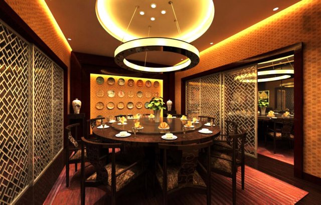 restaurant space 064 3D Model .c4d .max .obj .3ds .fbx .stl .blend 
