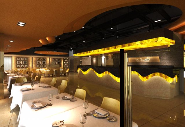 restaurant space 061 Modelo 3D .c4d .max .obj .3ds .fbx .stl .blend 