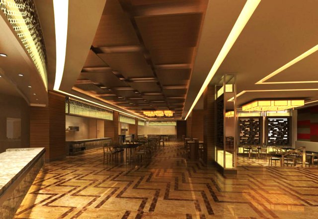 restaurant space 067 3D Модель .c4d .max .obj .3ds .fbx .stl .blend 