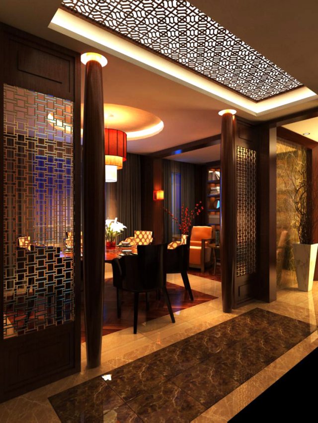 restaurant space 069 Modelo 3D .c4d .max .obj .3ds .fbx .stl .blend 