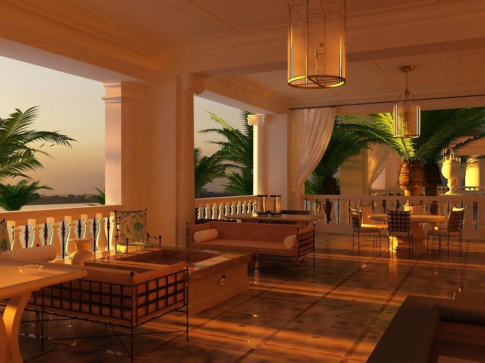 restaurant space 070 3D Model .c4d .max .obj .3ds .fbx .stl .blend 