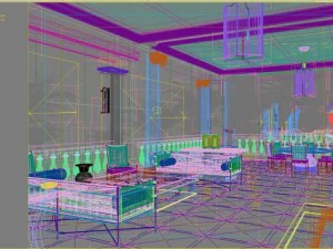 restaurant space 070 3D Model