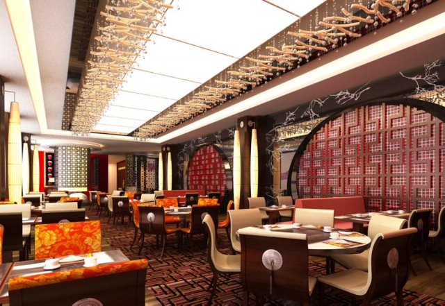 restaurant space 066 3D Модель .c4d .max .obj .3ds .fbx .stl .blend 