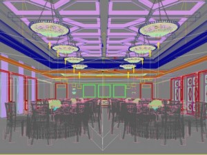restaurant space 073 Modello 3D