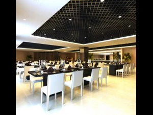 приміщення ресторану 074 3D Модель