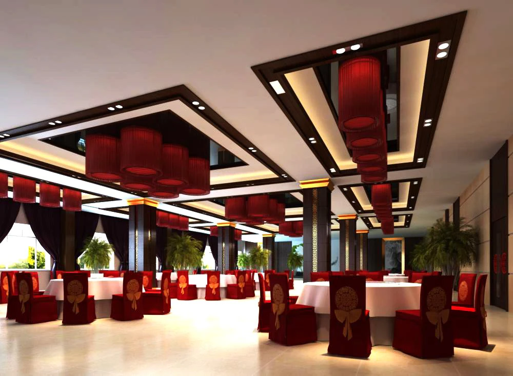 restaurant space 076 3D Model .c4d .max .obj .3ds .fbx .stl .blend