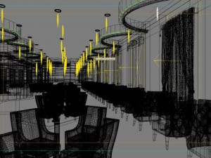 restaurant space 077 Modello 3D