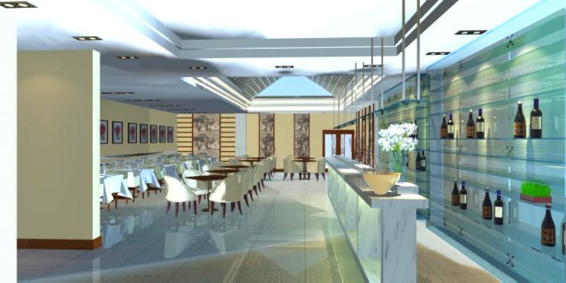 restaurant space 079 3D-Modell .c4d .max .obj .3ds .fbx .stl .blend 