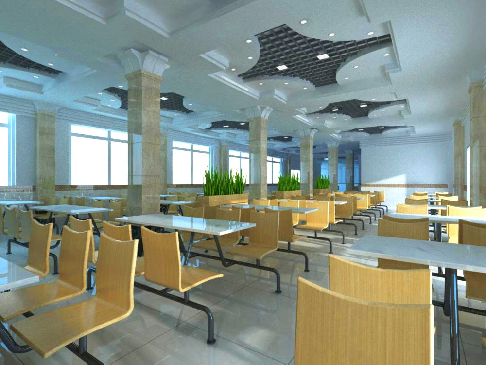 restaurant space 078 3D Model .c4d .max .obj .3ds .fbx .stl .blend 