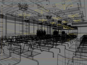 restaurant space 078 Model 3D