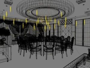 레스토랑 공간 080 3D 모델