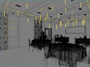 restaurant space 081 Modello 3D