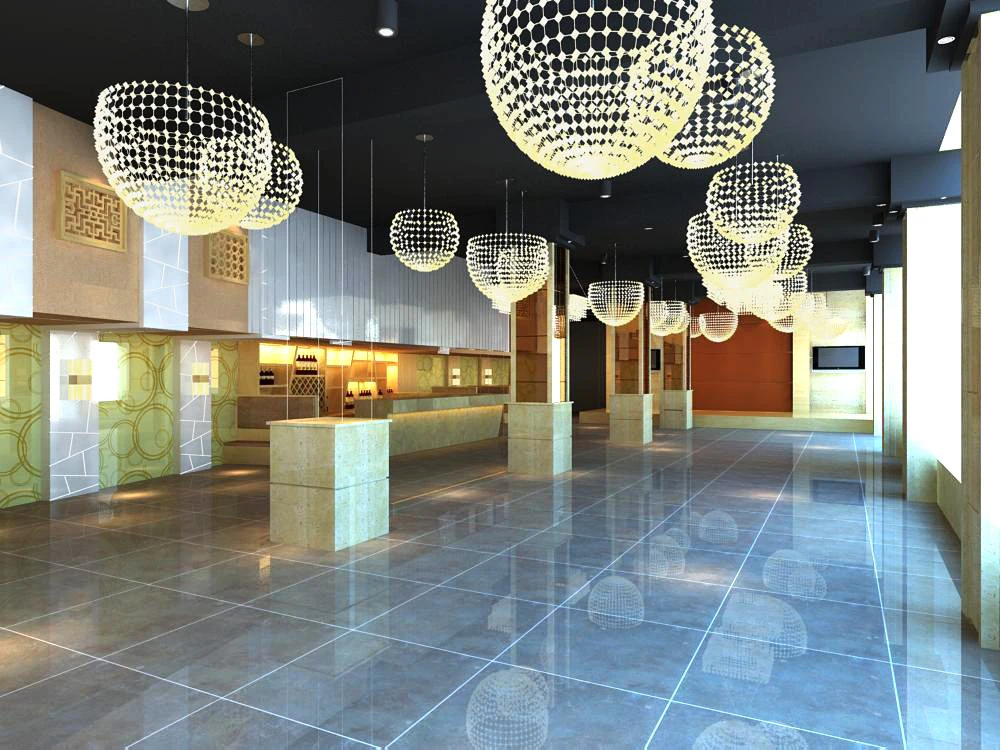 restaurant space 082 3D Model .c4d .max .obj .3ds .fbx .stl .blend 