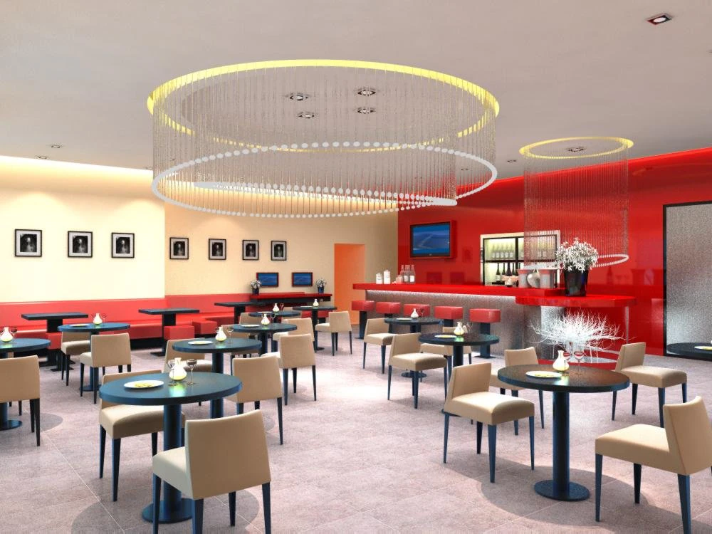 restaurant space 083 3D Model .c4d .max .obj .3ds .fbx .stl .blend 