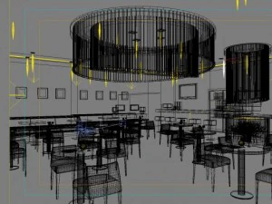 restaurant space 083 3D Model