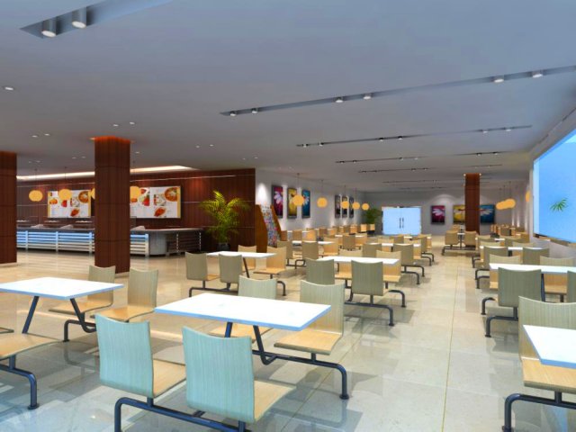 restaurant space 086 Modello 3D .c4d .max .obj .3ds .fbx .stl .blend 