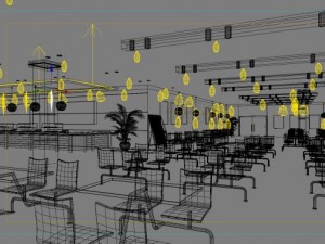 restaurant space 086 Modello 3D