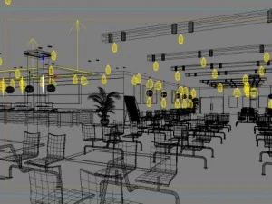 restaurant space 086 3D Model