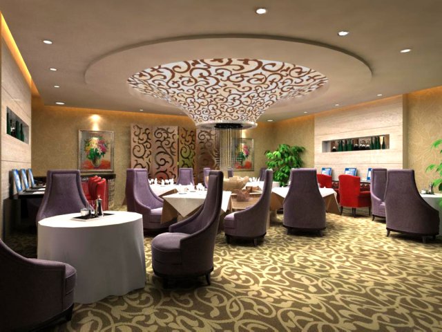 restaurant space 087 3D 模型 .c4d .max .obj .3ds .fbx .stl .blend