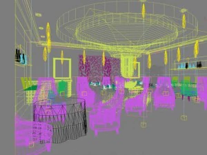 restaurant space 087 3D Model
