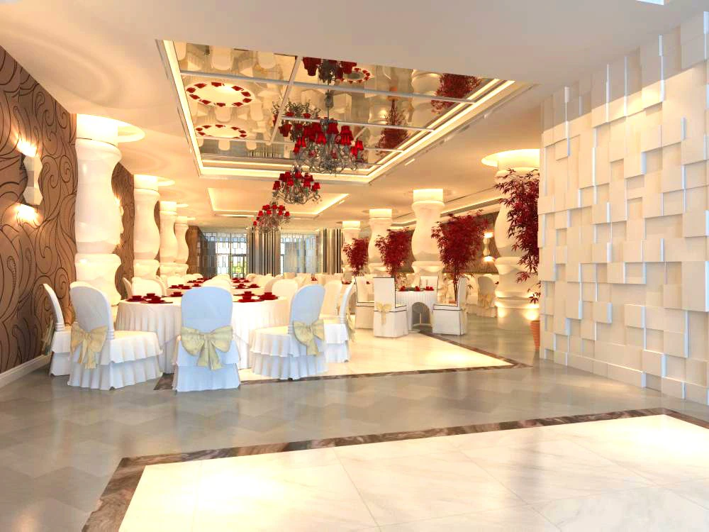 restaurant space 093 3D Model .c4d .max .obj .3ds .fbx .stl .blend 