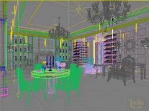 restaurant space 097 3D Model