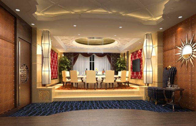 restaurant space 098 Modelo 3D .c4d .max .obj .3ds .fbx .stl .blend 