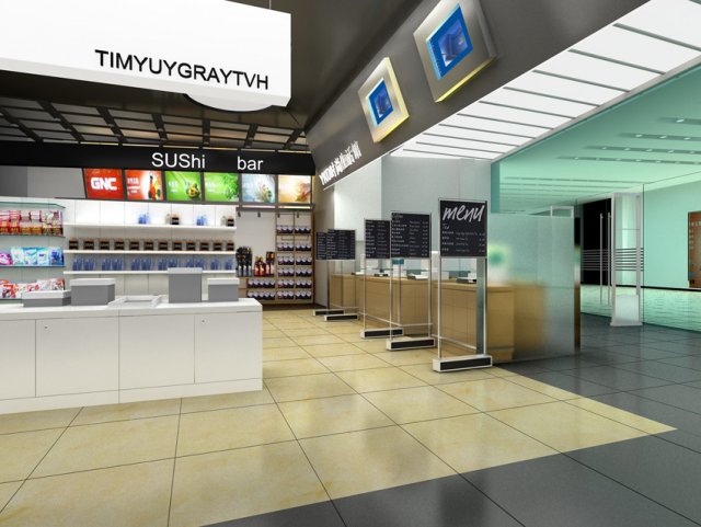 restaurant space 106 Modelo 3D .c4d .max .obj .3ds .fbx .stl .blend 