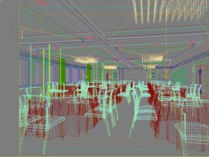 restaurant space 108 3D Model