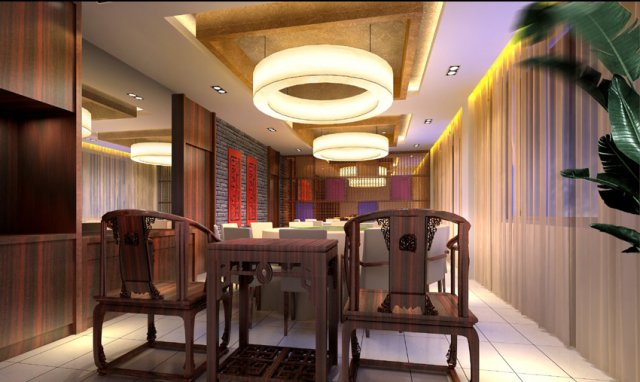 restaurant space 109 Model 3D .c4d .max .obj .3ds .fbx .stl .blend 