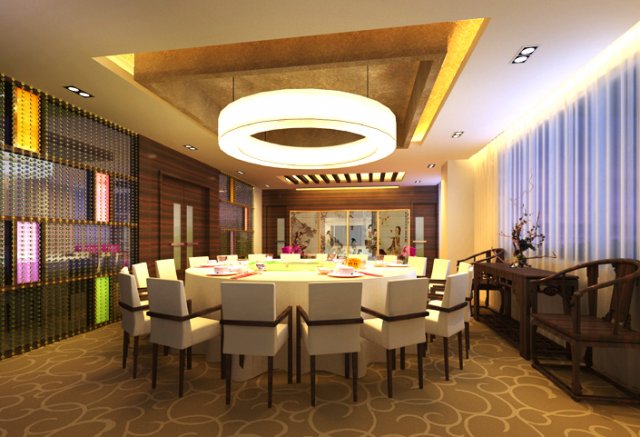 restaurant space 111 3D Model .c4d .max .obj .3ds .fbx .stl .blend 