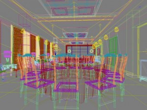 restaurant space 114 3D 모델