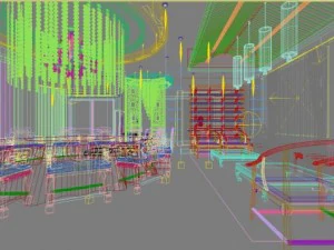 restaurant space 110 3D Model