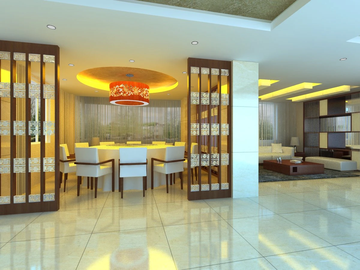 restaurant space 120 3D Model .c4d .max .obj .3ds .fbx .stl .blend 