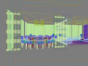restaurant space 120 3D Model