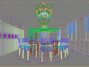 restaurant space 121 3D Model