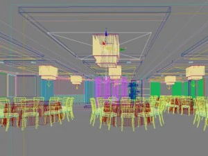 restaurant space 122 3D Model