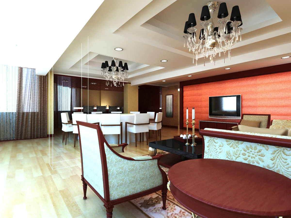 restaurant space 123 3D Model .c4d .max .obj .3ds .fbx .stl .blend 