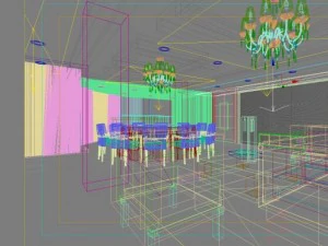 restaurant space 123 3D Model