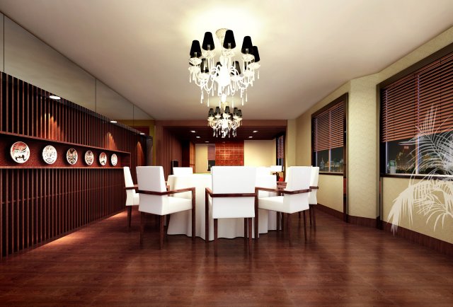 restaurant space 125 Modello 3D .c4d .max .obj .3ds .fbx .stl .blend 