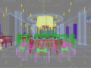 restaurant space 153 Model 3D