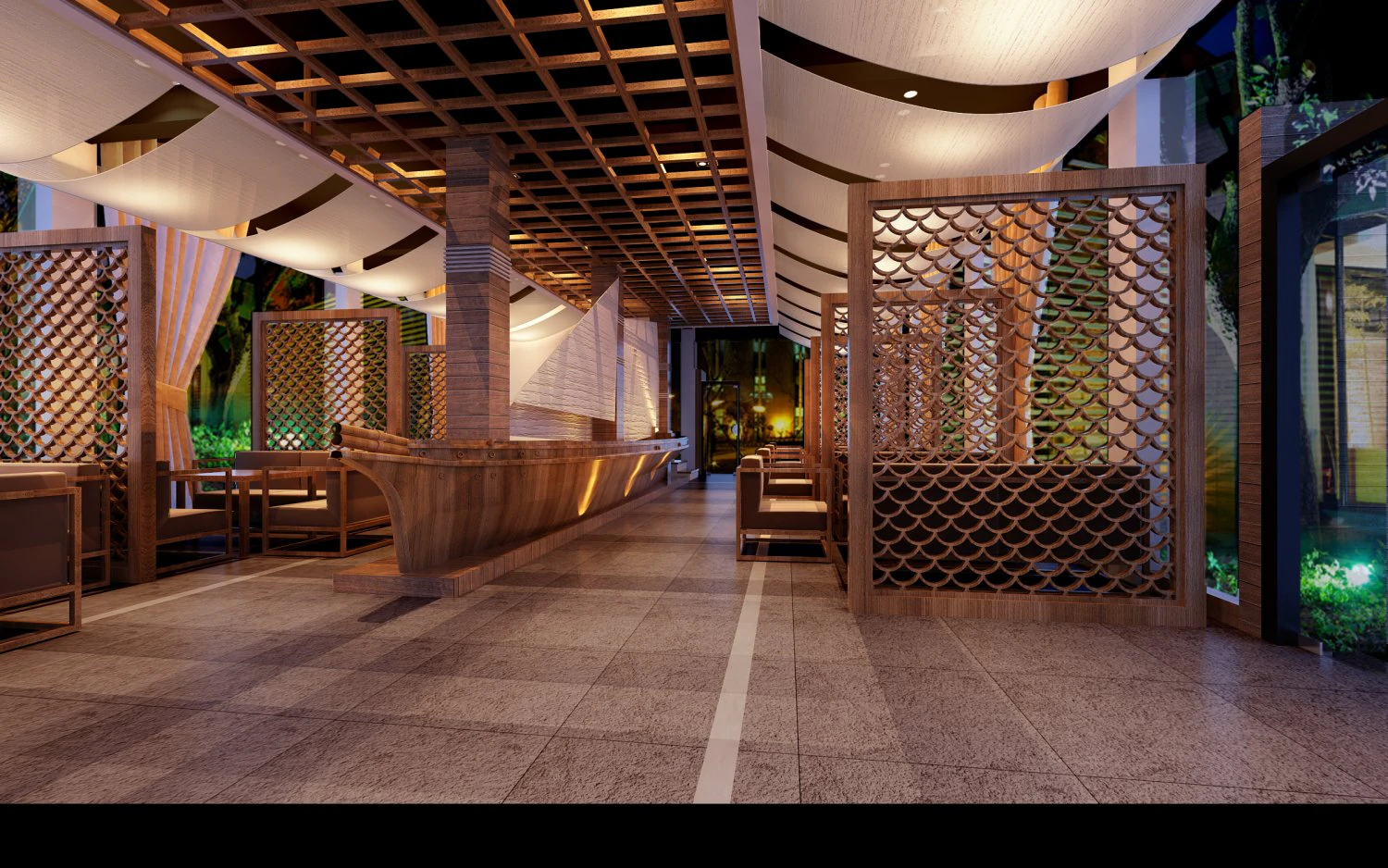 restaurant space 151 3D Model .c4d .max .obj .3ds .fbx .stl .blend 